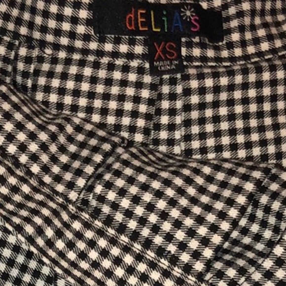 Delias Mini Gingham Plaid Pleated Skirt - Picture 3 of 4